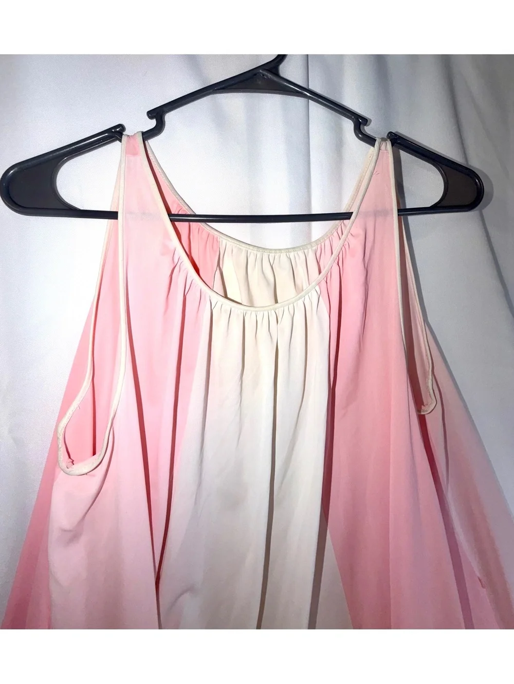Vintage Vanity Fair Pink and Cream Nightgown Slip Dress